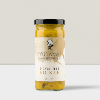Jar of Yarra Valley Preserves piccalilli pickle 260g.