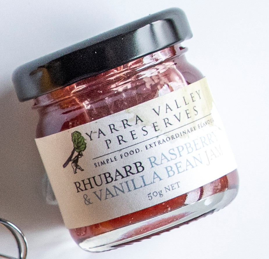 Jam Rhubarb Raspberry & Vanilla Bean 50g Yarra Valley Gourmet Foods