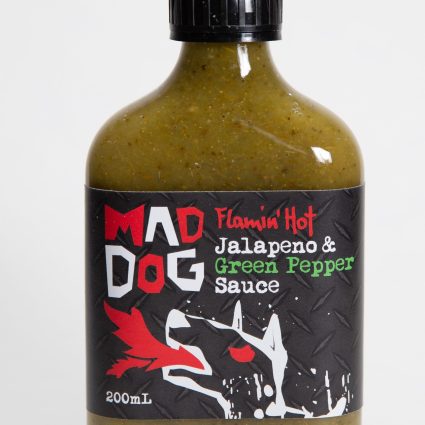 Mad Dog Flamin' Hot Jalapeno & Green Pepper Sauce 200ml (8)