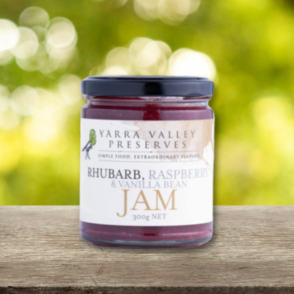 rhubarb raspberry vanilla jam YVGF