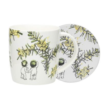 May Gibbs Mug & Coaster Wattle