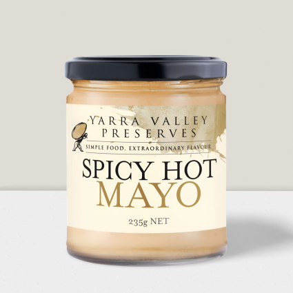 Jar of Yarra Valley Preserves spicy hot mayo 235g.